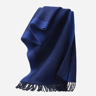 100% Wool Winter Scarf - Royal Blue
