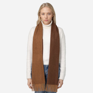 100% Cashmere Gradient Scarf - Coffee Brown