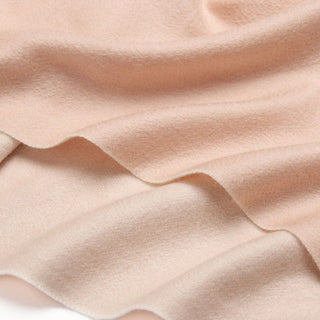 100% Cashmere Double Color Winter Scarf - Pale Pink & Cream