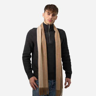100% Wool Winter Scarf - Beige